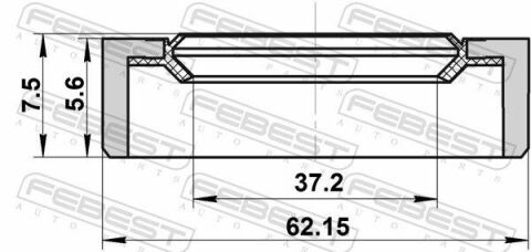 Сальник полуоси 37.2x62.15x5.6x7.5 Mazda 6 02-08