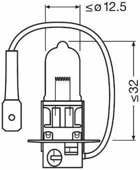 Автолампа H3 12V 55W PK22s Standard