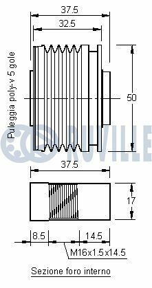 Шкив генератора w168/w169/w245