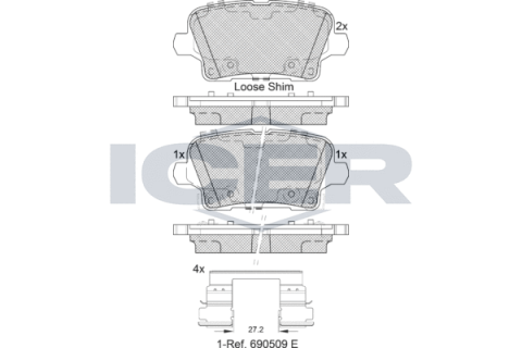 Колодки тормозные (задние) Opel Insignia B/Buick Regal 17-/Cadillac XT4 18-