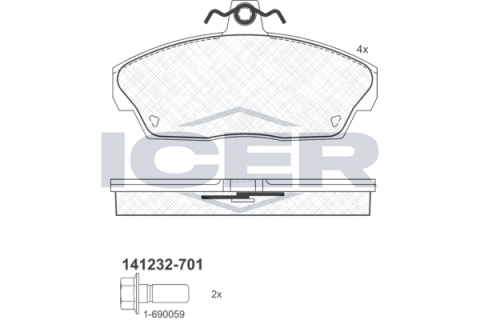 Колодки гальмівні (передні) Land Rover Freelander I 98-06 Колодки гальмівні (передні) Land Rover Freelander I 98-06