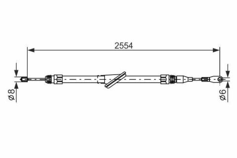 Трос ручной тормозной MB C202