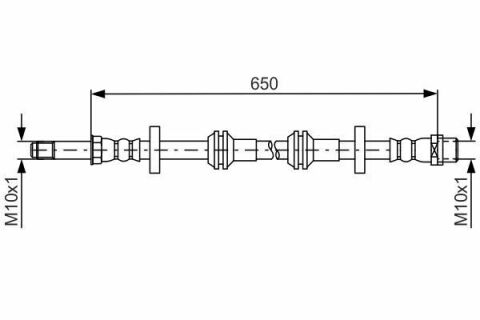 Шланг тормозной (передний) Audi A6/A7 10- (L=650mm)