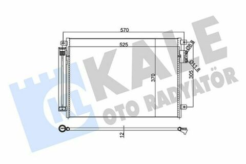 KALE FIAT Радиатор кондиционера 500,Panda 12-,Ford Ka,Lancia