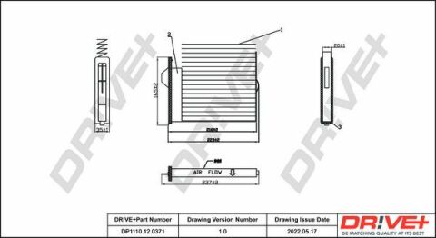 DP1110.12.0371 Drive+ Фільтр салону