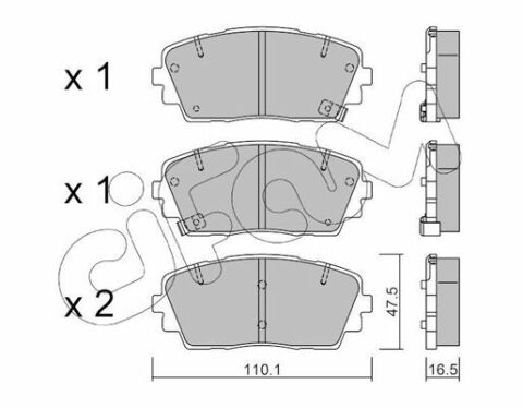 CIFAM KIA Гальмівні колодки передн.Picanto 11-