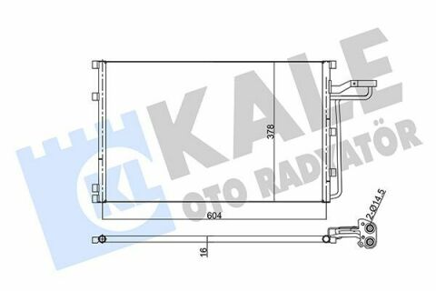 KALE VOLVO Радіатор кондиціонера C30, C70 II, S40 II, V50 04-