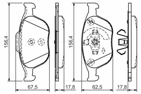 Колодки гальмівні (передні) Ford Connect 02-13/Fiesta/Puma 95-03/Focus 02-04/Ka 01-08