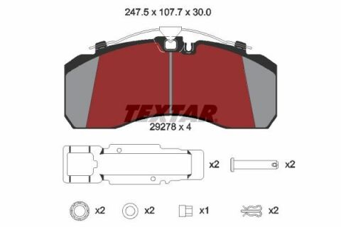 2927801 TEXTAR Тормозные колодки для дисков