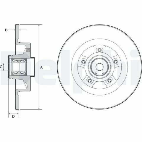 Диск тормозной (задний) Renault Scenic/Megane 2.0dCi 05- (270x10) (с подшипником) (+ABS)