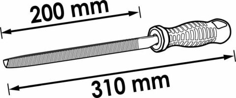 Напильник треугольный L1=200 mm, L=310 mm