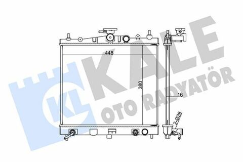 KALE NISSAN Радиатор охлаждения Micra III,Note 1.2/1.6 03-