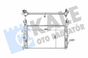 KALE OPEL Радиатор охлаждения Meriva A 1.7DTi 03-