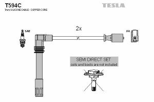 Кабель запалювання к-кт TESLA Audi A4,A6 VW Passat 95-00 1,8