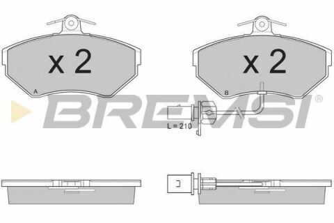 Гальмівні колодки пер. A4/Passat94-08 (TRW) з датчиком