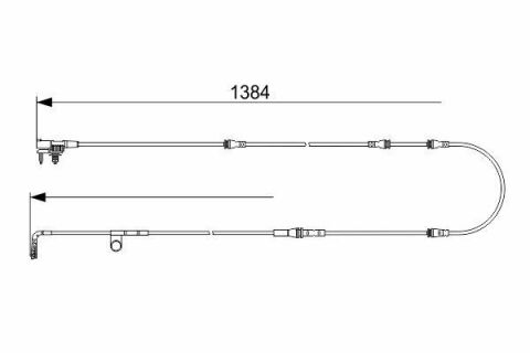 Датчик износа тормозных колодок (передних) Land Rover/Range Rover Sport 12- (L=1384mm)