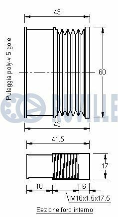 Шкив генератора astra h 2.0 turbo 04-