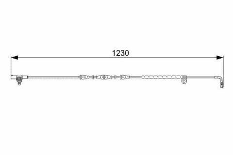 Датчик зносу гальмівних колодок (передніх) Land Rover Range Rover Sport 2.7/3.0D 4x4 05-13 (L=1230mm)