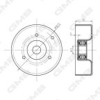 Ролик натяж.гладкий w124/140/202/210 db