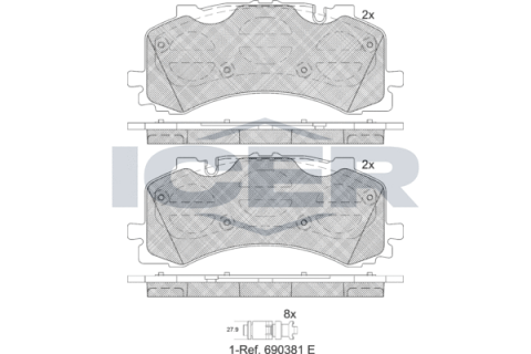 Колодки гальмівні (передні) Audi A6/A7/A8/Q8 17-/Q7 15-/VW Touareg 17-