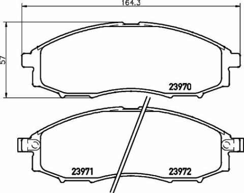 Тормозные колодки Перед. Navara/NP300/Pick UP 98-2.4-3.2