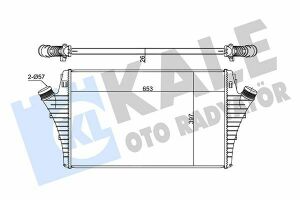 Інтеркулер KALE OPEL Signum, Vectra C 1.9CDTI, Fiat, Cadillac, Saab 9-3