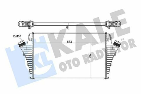 KALE OPEL Интеркулер Signum,Vectra C 1.9CDTI,Fiat,Cadillac,Saab 9-3