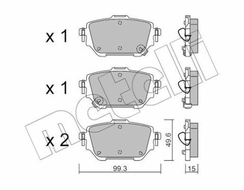 Колодки гальмівні (задні) Toyota Corolla 1.5/1.6 VVTi 19-