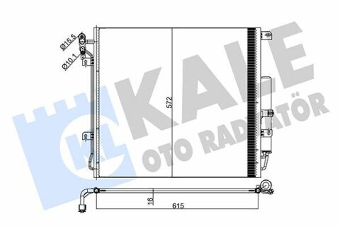 KALE LANDROVER Радіатор кондиціонера Discovery III 4.0/4.4 04-,Range Rover Sport