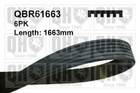 Ремiнь клиновий 6PK#1663 Ремiнь клиновий 6PK#1663