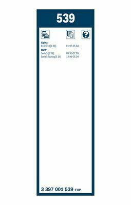 Щетки стеклоочистителя (650/550мм) BMW 5 (E39)