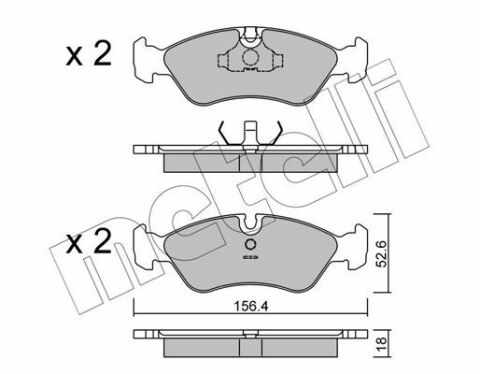 Колодки тормозные (передние) Opel Astra F 91-01/Vectra A/B 88-03/Kadett E 85-92/Omega A 86-94