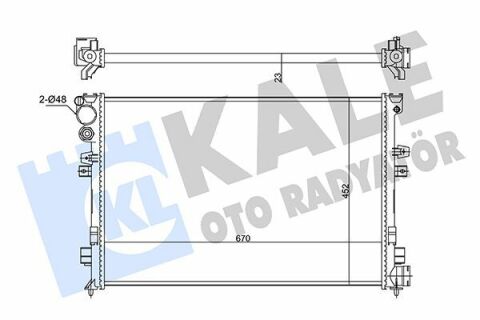 KALE CITROEN Радіатор охолодження Evasion,Jumpy,Fiat Scudo,Peugeot 806,Expert 1.9TD/2.0HDI