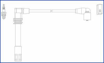 Проводи запалювання Audi A4/A6/A8/VW Passat 2.4/ 2.6/2.8i 94-00 (к-кт) (HÜCO)