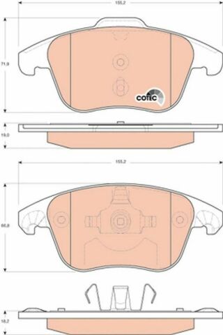 Гальмівні колодки пер. Citroen C4 Picasso 06-/Peugeot 5008 09-(ATE)