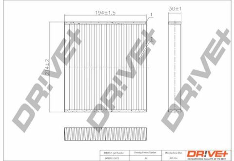 DP1110.12.0073 Drive+ - Фільтр салону