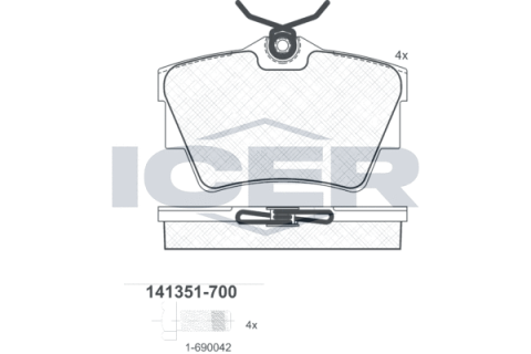 Тормозные колодки (задние) Renault Trafic/Opel Vivaro/Nissan Primastar/Interstar 01-/NV300 16-