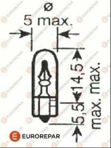 Лампа 12V-W1,2W