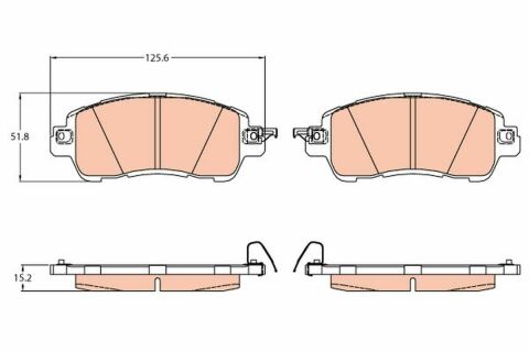 Гальмівні колодки пер. Mazda 2 14-