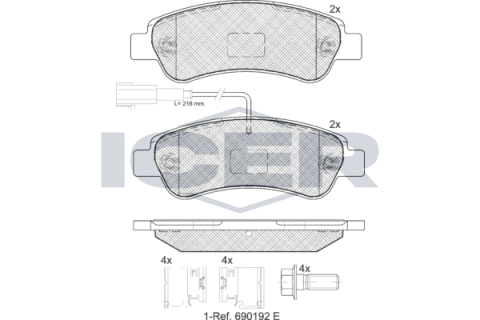 Колодки тормозные (задние) Citroen Jumper/Fiat Ducato/Peugeot Boxer 06- (+датчики)