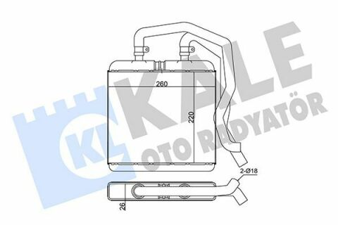 KALE FIAT Радиатор печки Iveco Daily III 99-