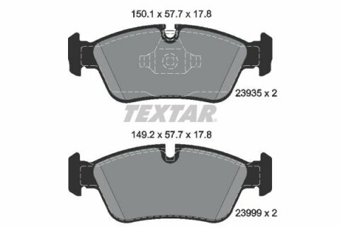 Колодки тормозные (передние) BMW 1 (E87)/3 (E90) 1.6/2.2/2.0D 04-11 (Ate-Teves) Q+