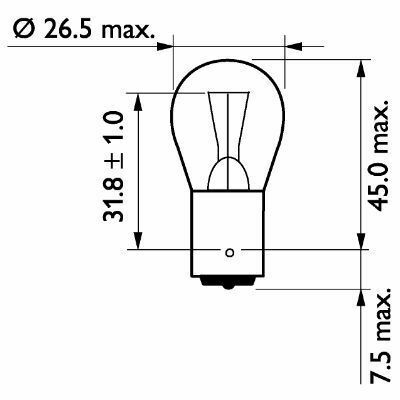 Лампа P21W 24V 21W BA15s