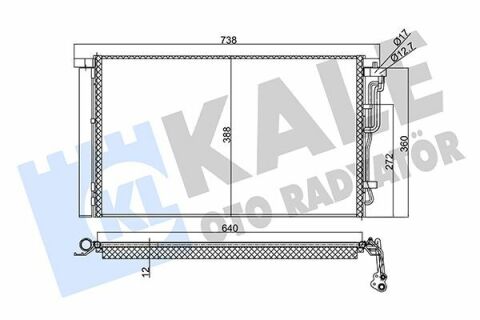 KALE HYUNDAI Радіатор кондиціонера Elantra,i30 1.4/2.0 15-