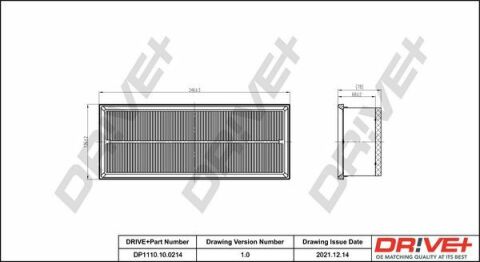 DP1110.10.0214 Drive+ Фільтр повітря