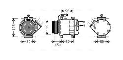 Компрессор кондиционера jumper ii 3.0 06-, fiat, peugeot Citroen