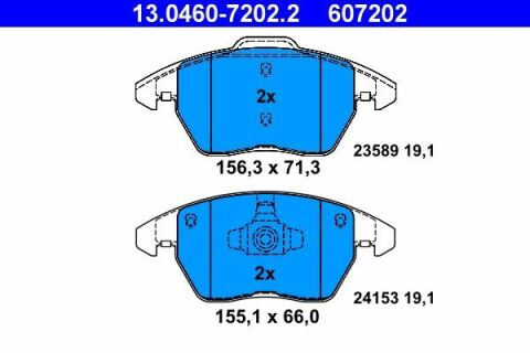 Колодки тормозные (передние) Citroen C4 04-11/Peugeot 207/308 07-14/208 12-/307 03-09/3008 09-16