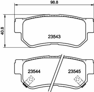 Тормозные колодки зад. SANTA/SONATA/TUCSON/SPORTAGE 1.4-3.5 98-