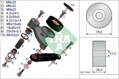 Натяжник ремня генератора Audi A4/A6/VW Passat 2.5 TDI 97-05 (кивачка) Натяжник ремня генератора Audi A4/A6/VW Passat 2.5 TDI 97-05 (кивачка)