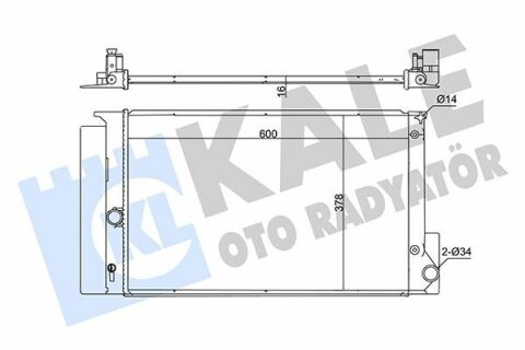 KALE TOYOTA Радиатор охлаждения Auris,Avensis,Corolla 1.3/1.6 06-